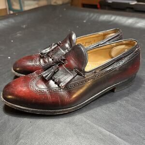 JOHNSON & MURPHY ARISTOCRATS ALL LEATHER DARK BURGUNDY SLIP ON Men’s 8 - 825